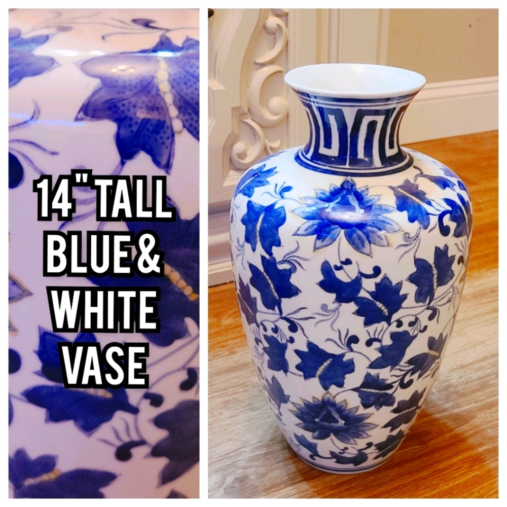 💙🤍 Large, 14" tall x 9" wide Grandmillennial